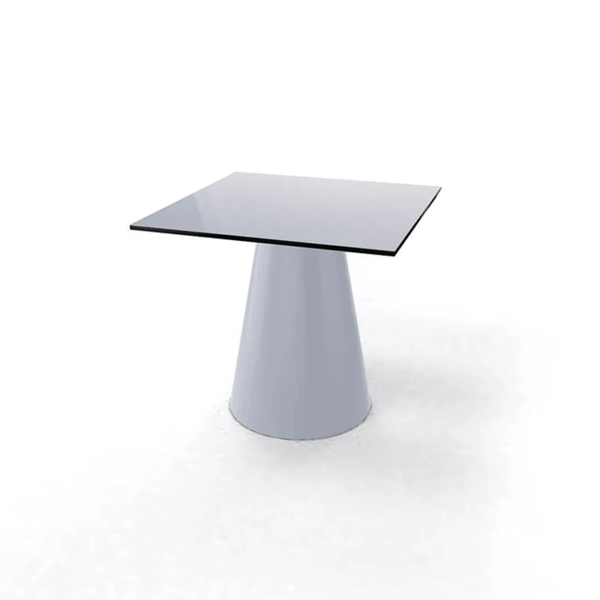 Roller H55 - Table d'appoint carrée design italien à pied central — vue 3