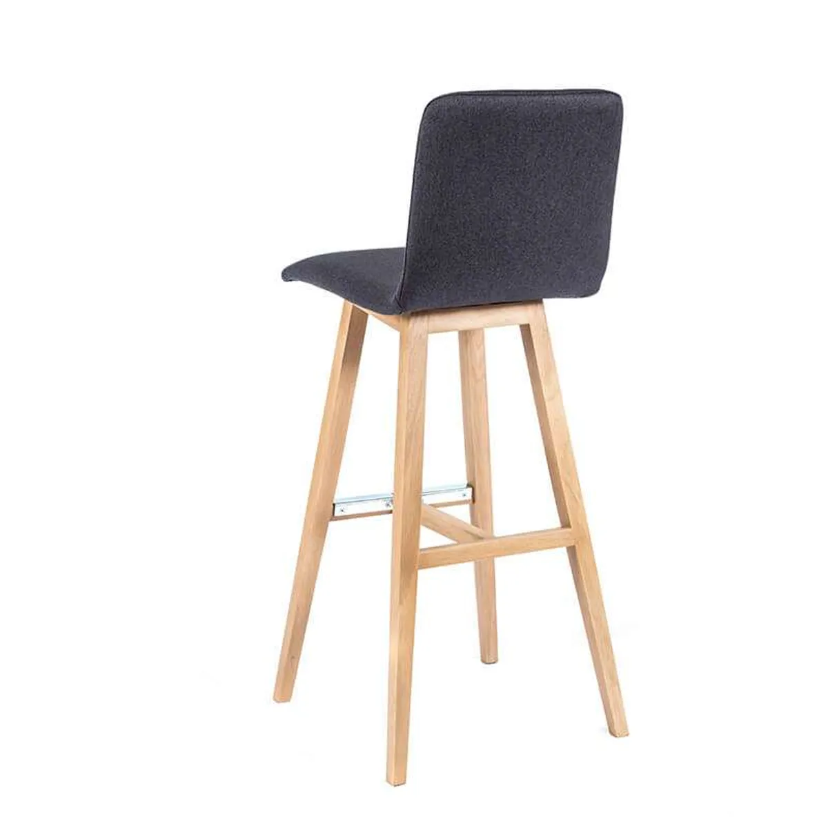BarPlaza - Tabouret de bar scandinave en tissu avec pieds en bois — vue 4