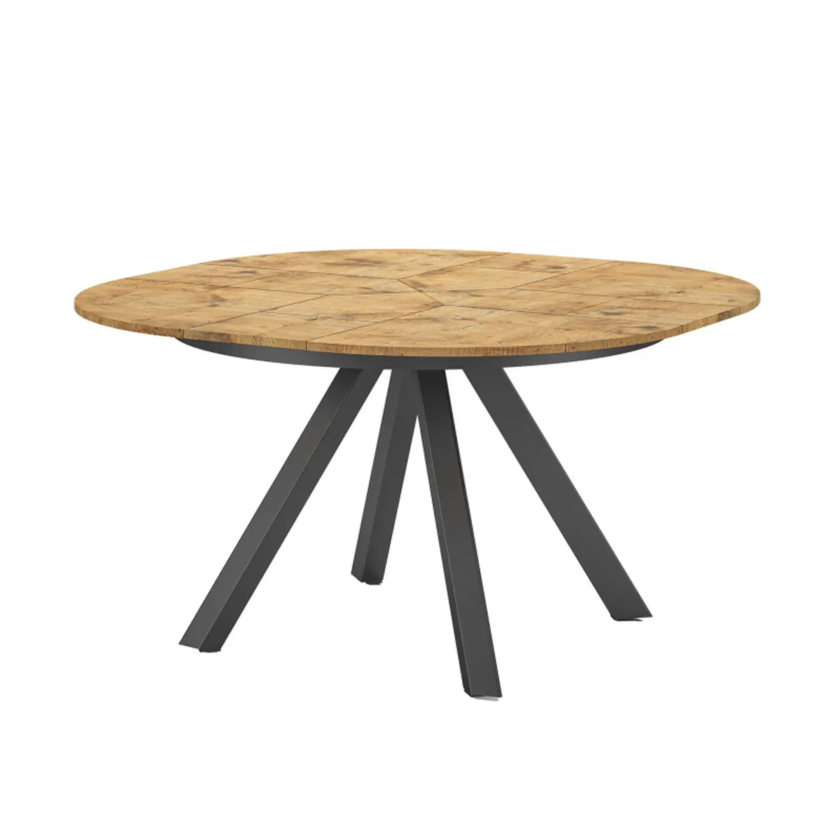 Petalo - Table ronde design extensible avec pieds en métal — vue 3