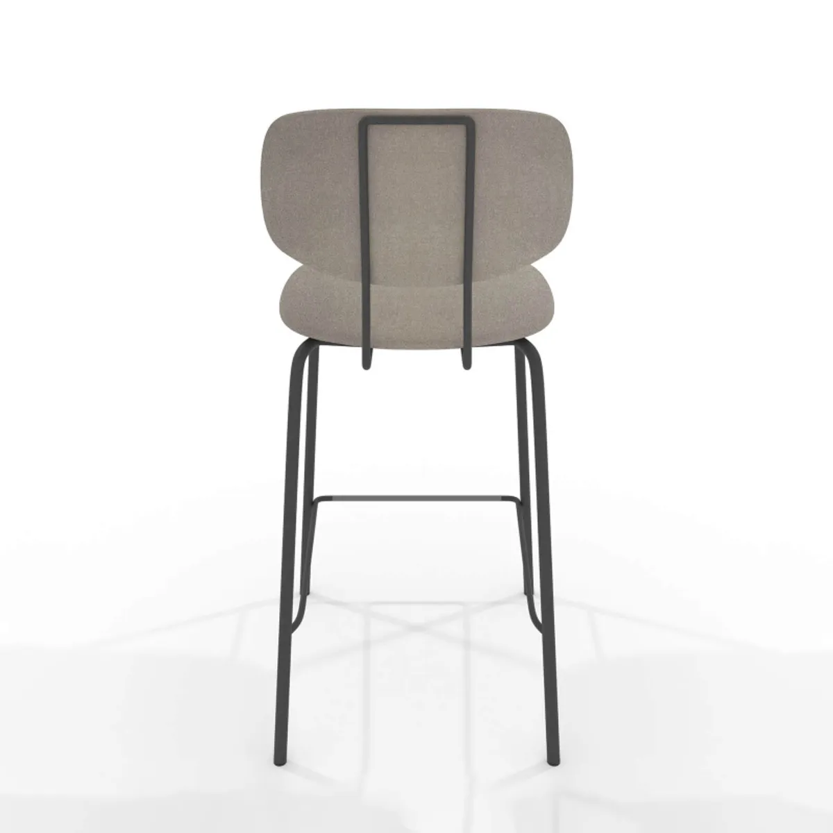 Bistro - Tabouret snack inspiration vintage en simili et pieds en métal — vue 5
