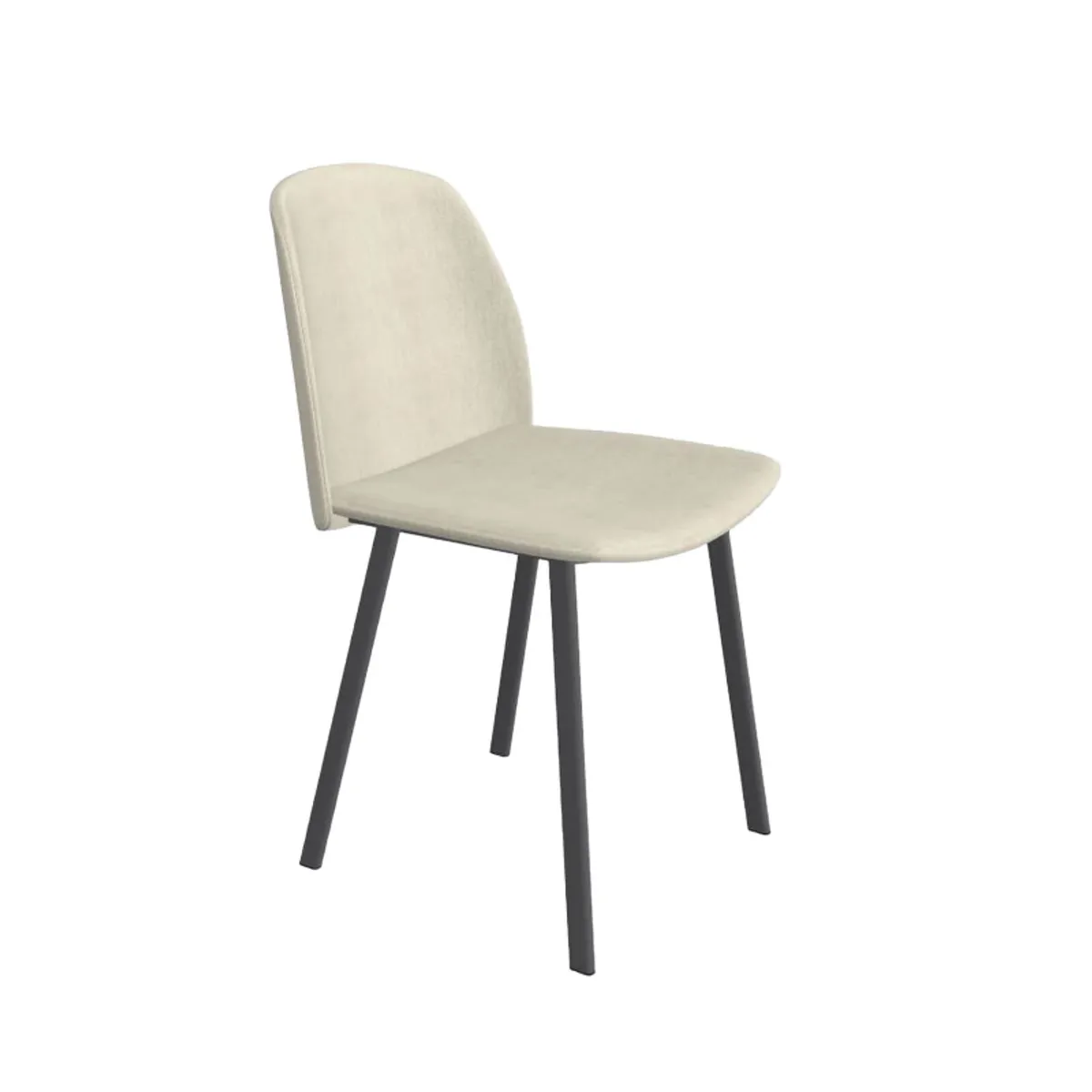 Olivia - Chaise tendance en tissu et pieds métal — vue 4