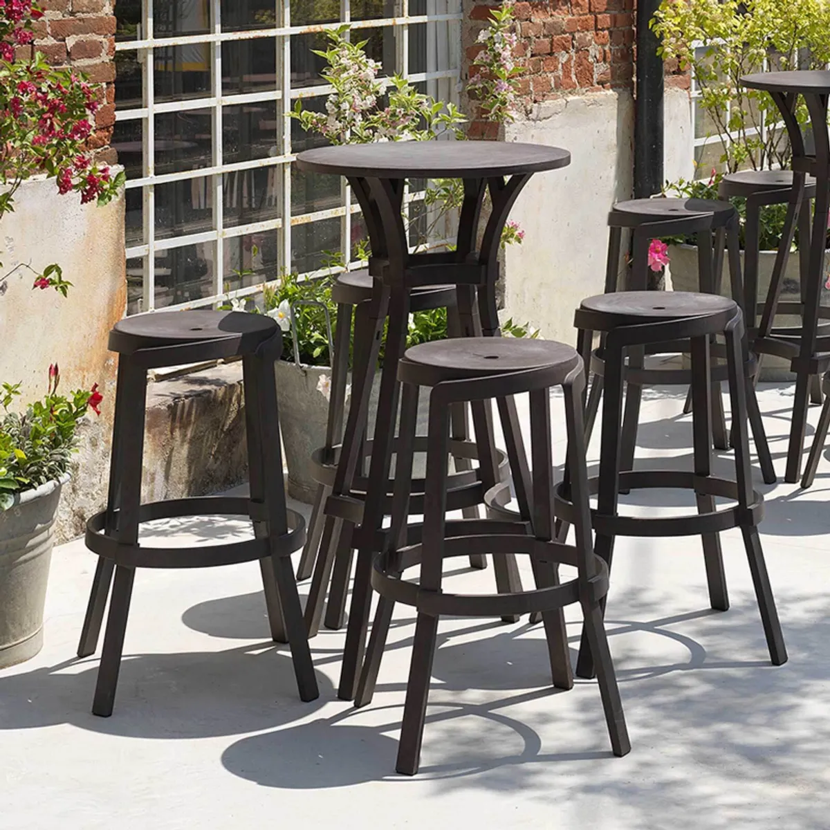 Stack Maxi - Tabouret bar de jardin recyclé empilable — vue 5