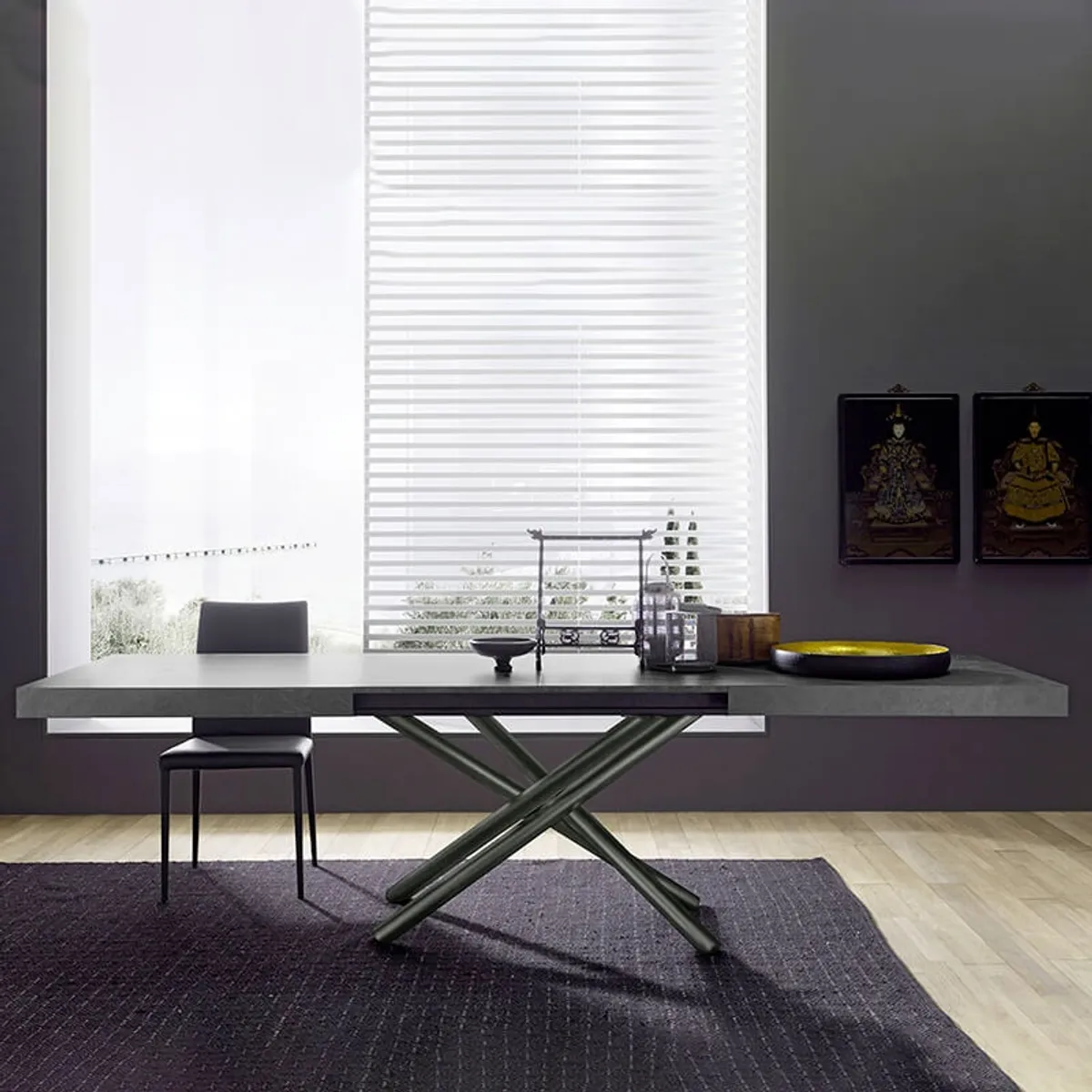 Fahrenheit - Table extensible design de fabrication italienne en mélaminé — vue 3
