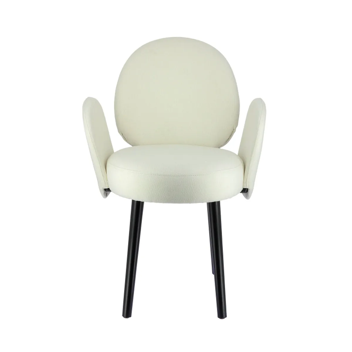 Severus - Fauteuil cosy en tissu avec pieds bois — vue 3