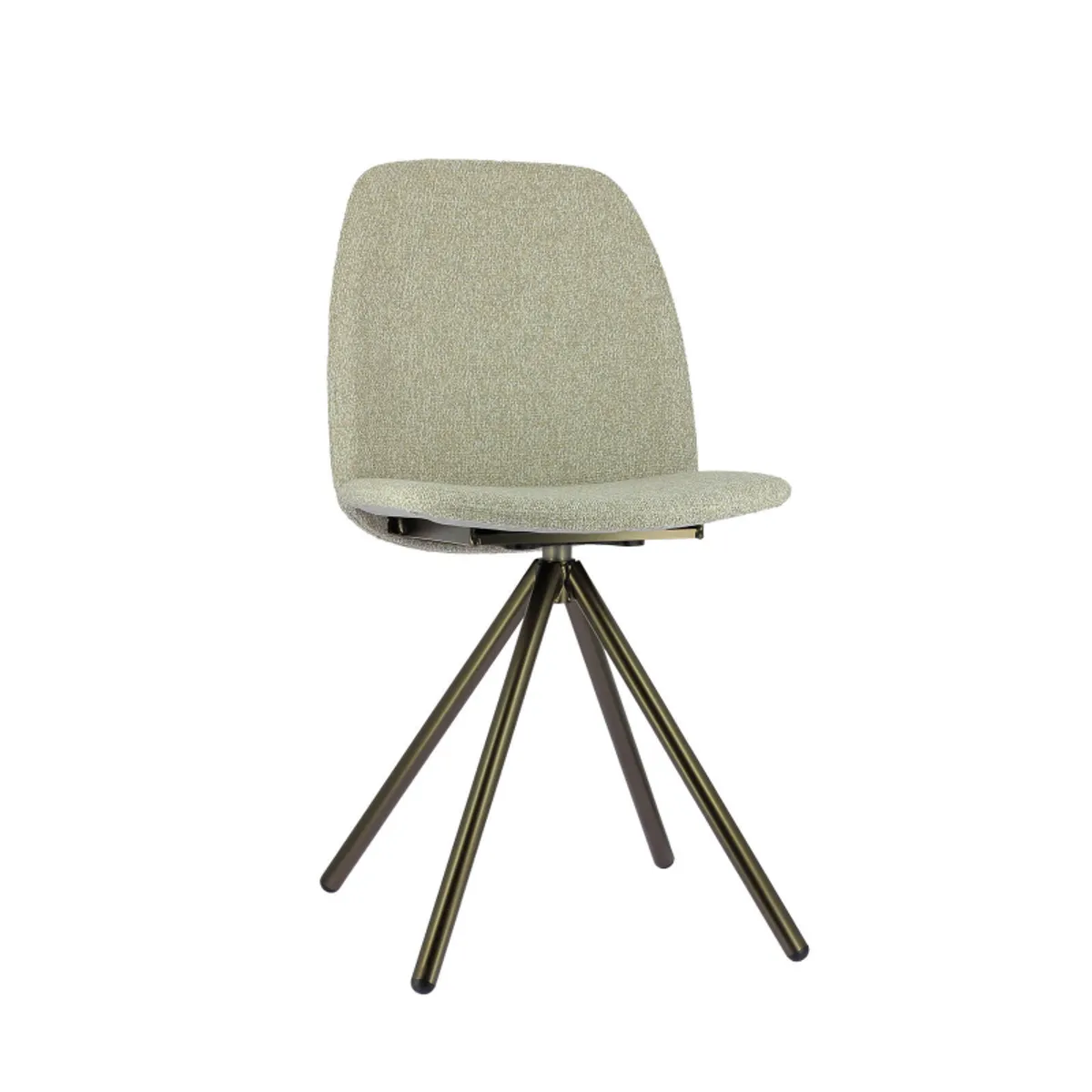 Figaro 2 - Chaise moderne pivotante en tissu et pieds métal — vue 3