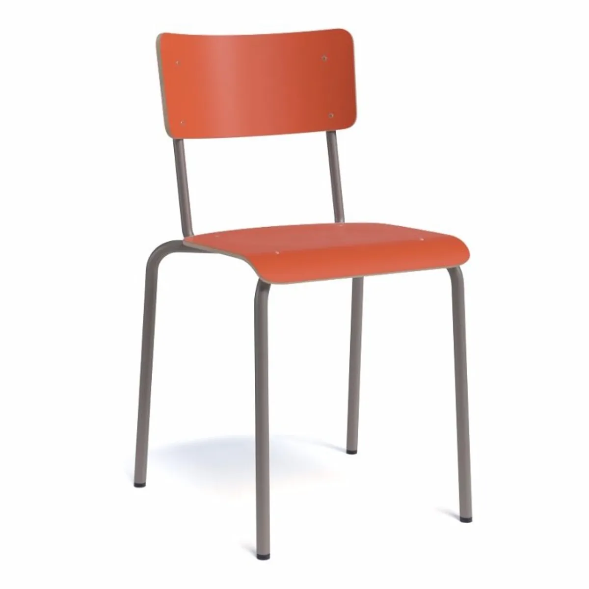 Collège - Chaise d'écolier vintage en métal et bois — vue 3