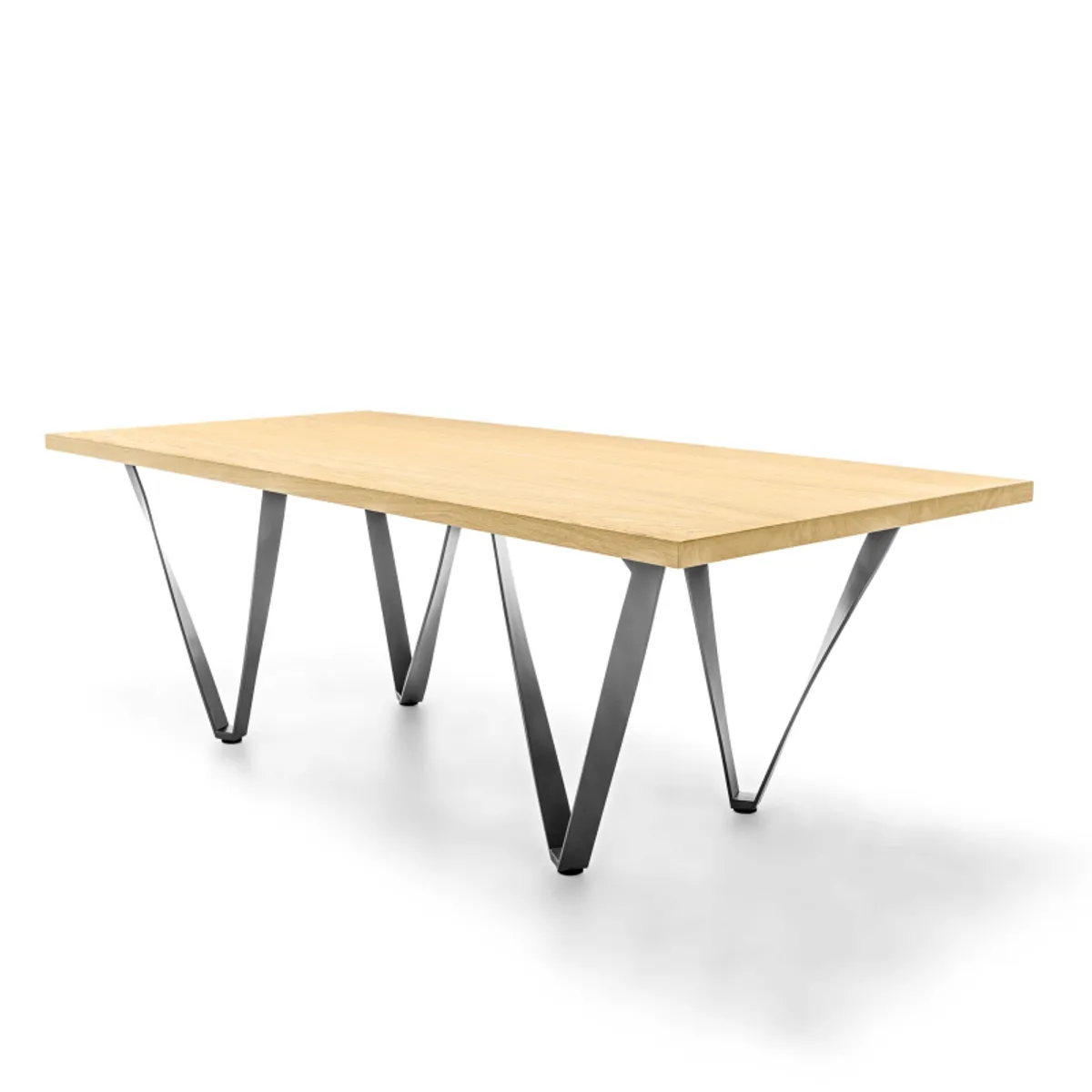 Wave - Table design extensible avec pied en métal — vue 4