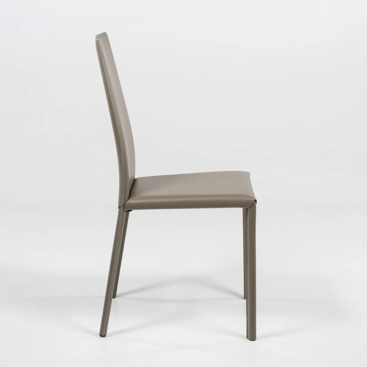 Monica - Chaise de séjour italienne en croûte de cuir — vue 4