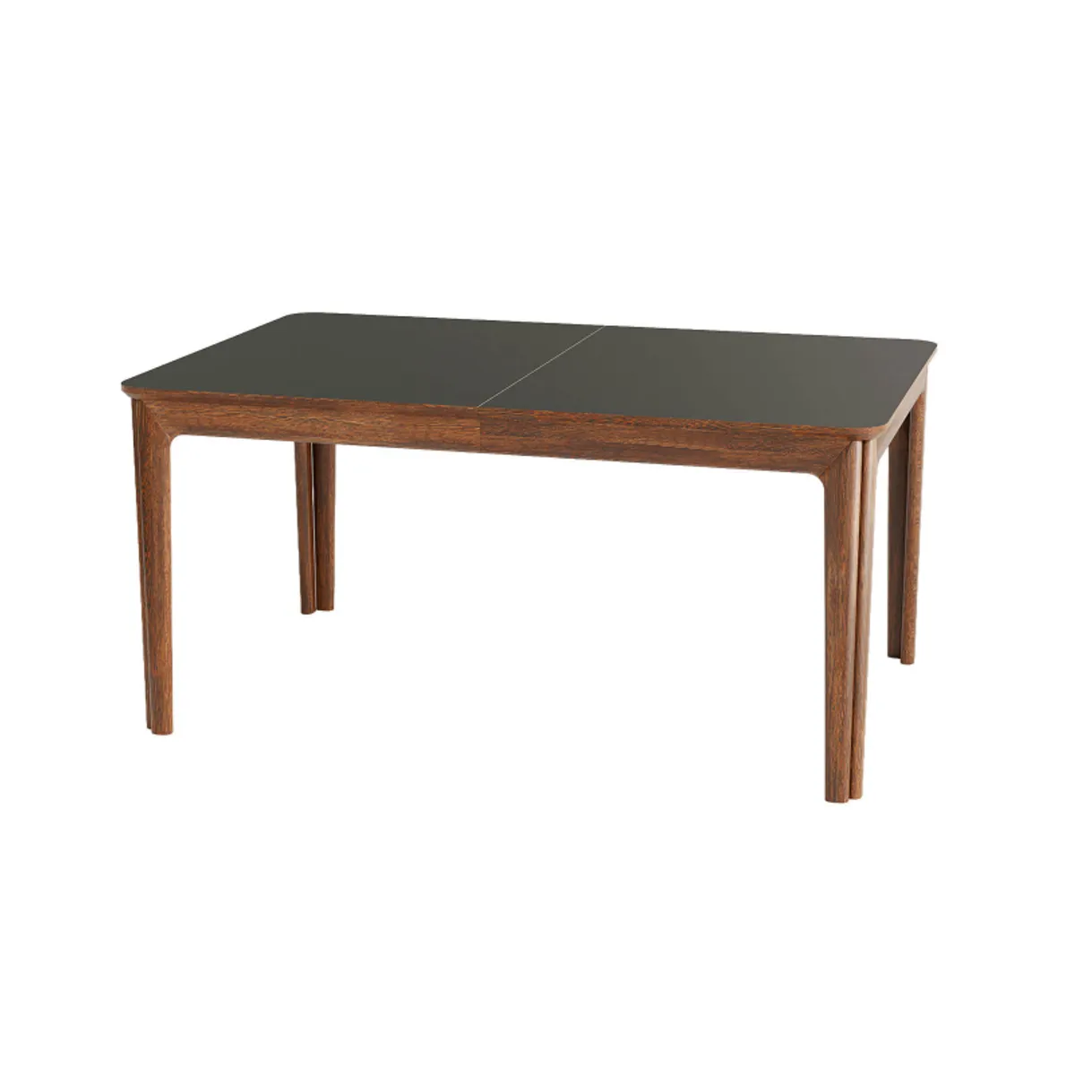 SM26/27 - Table danoise extensible en bois massif et en stratifié noir — vue 3