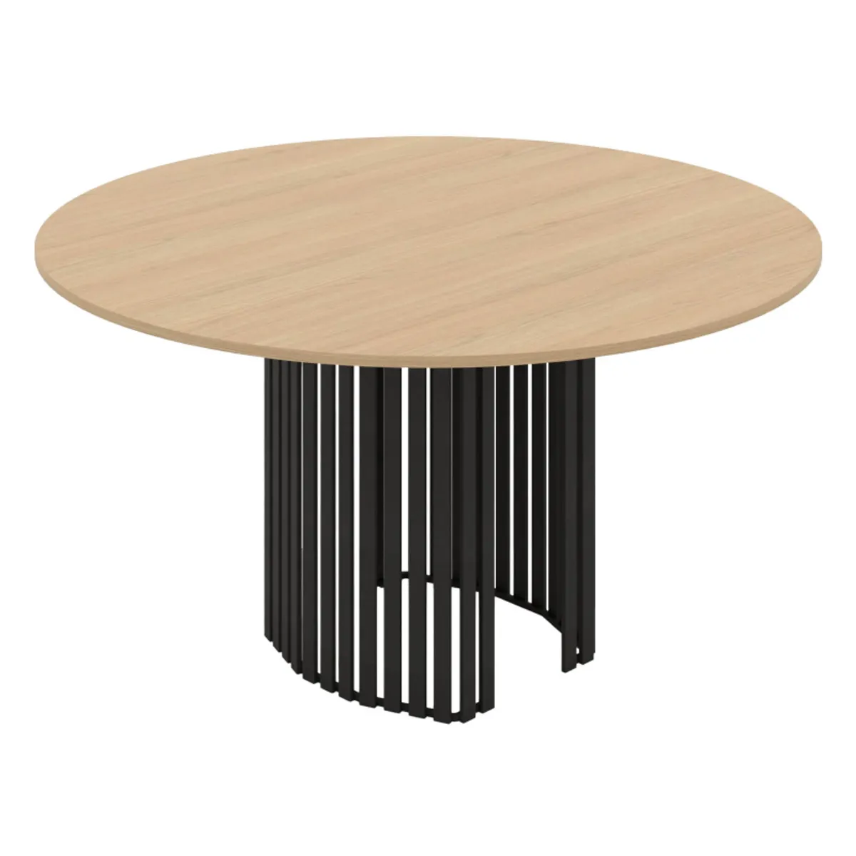 Canvas - Table design ronde avec pied central en métal — vue 3
