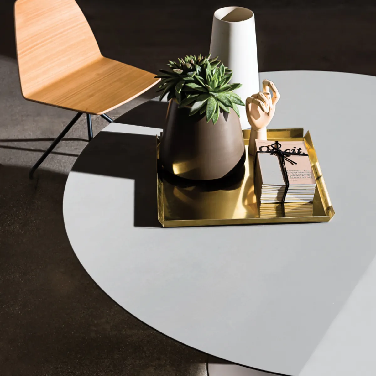 Flûte Sovet® - Table ronde design en verre — vue 3