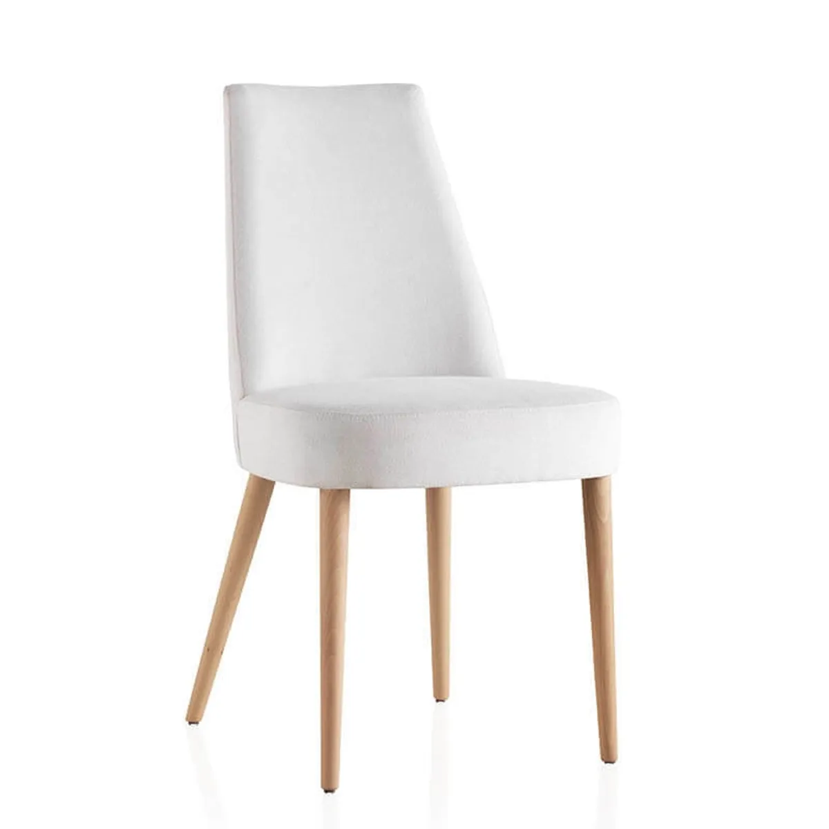 Brisa - Chaise confortable en tissu pieds bois — vue 4