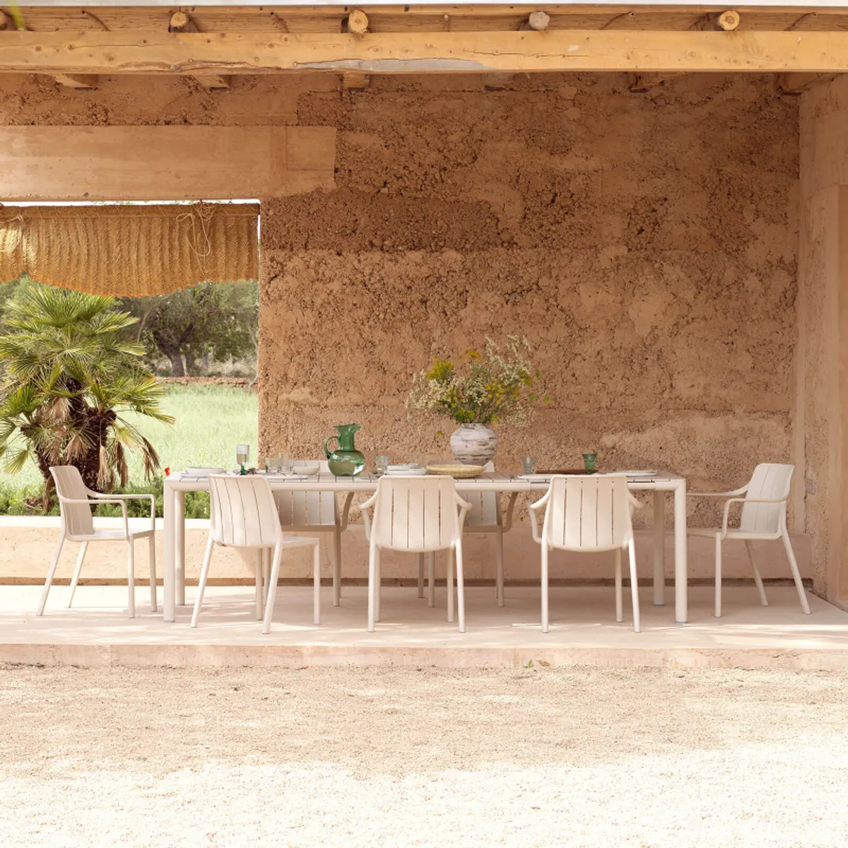 Tiberina - Fauteuil de jardin empilable en polypropylène — vue 4