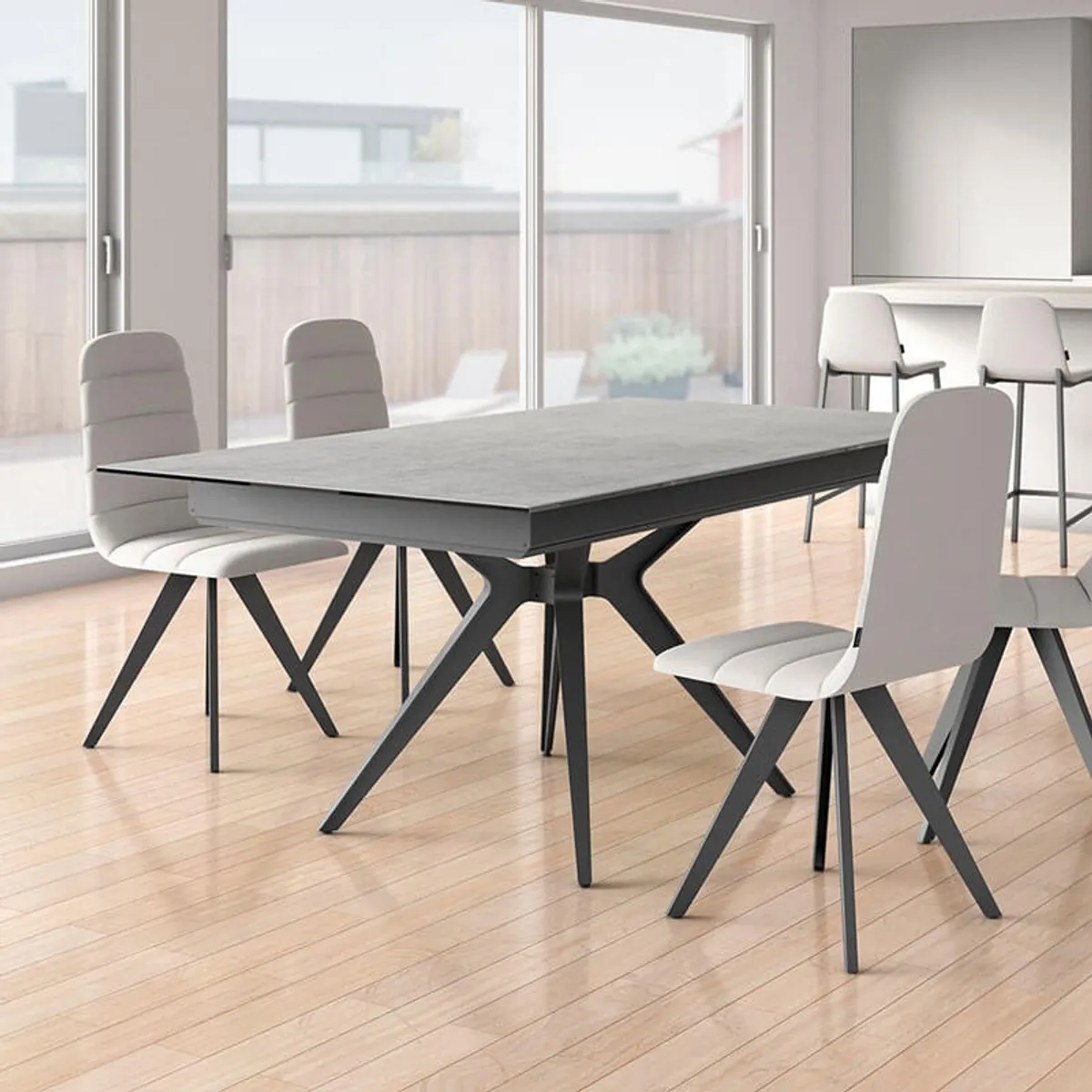 Eiffel centrale - Table à manger moderne en céramique — vue 3