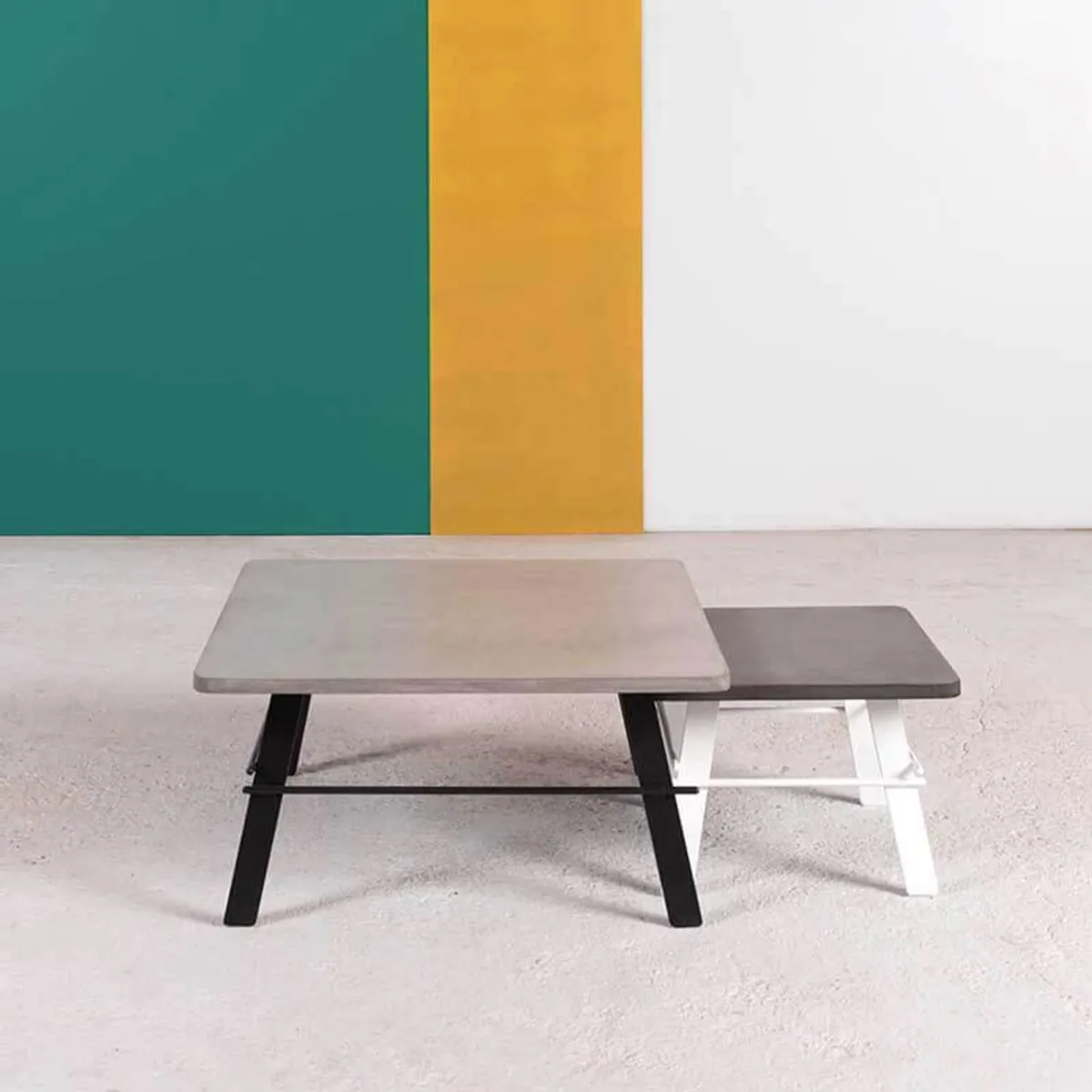 Opale - Table basse design carrée en béton ciré fabrication française — vue 3
