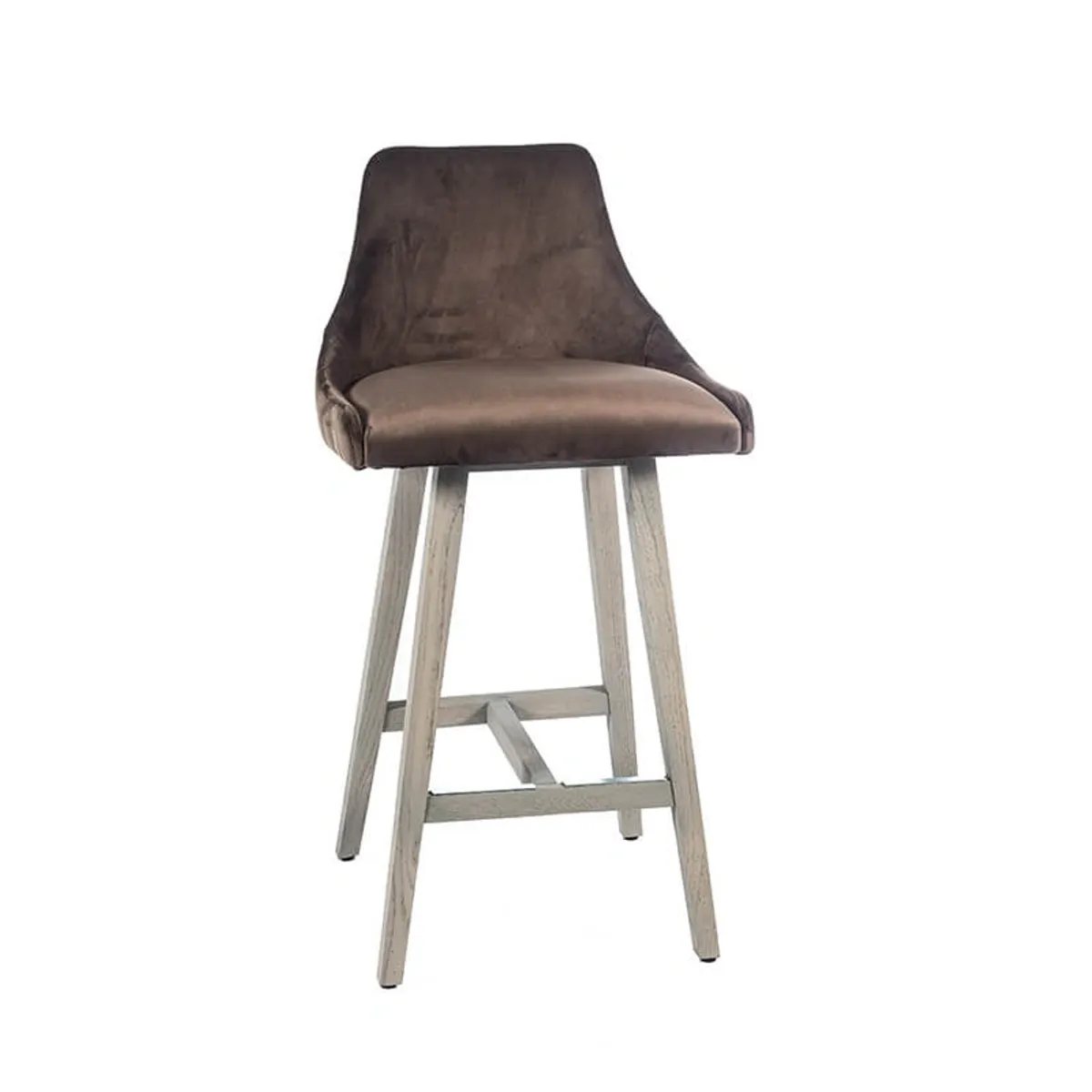 BarLars line - Tabouret snack moderne coque tissu dos matelassé