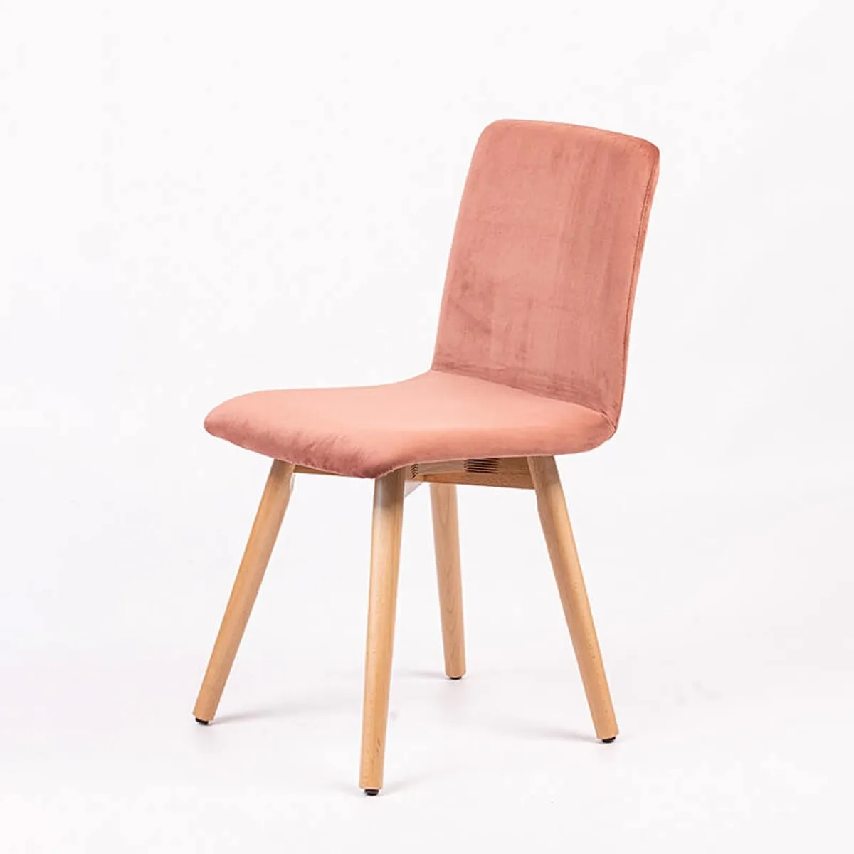 Plaza line - Chaise en tissu avec dos matelassé et pieds en bois — vue 5