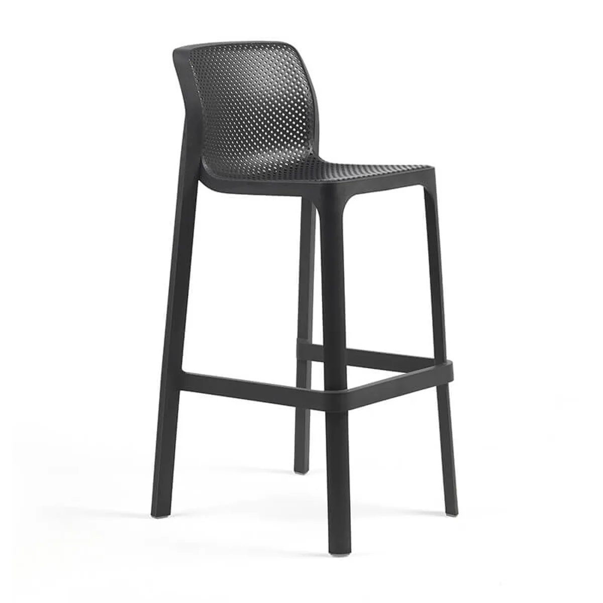 Net - Tabouret haut empilable en polypropylène — vue 4