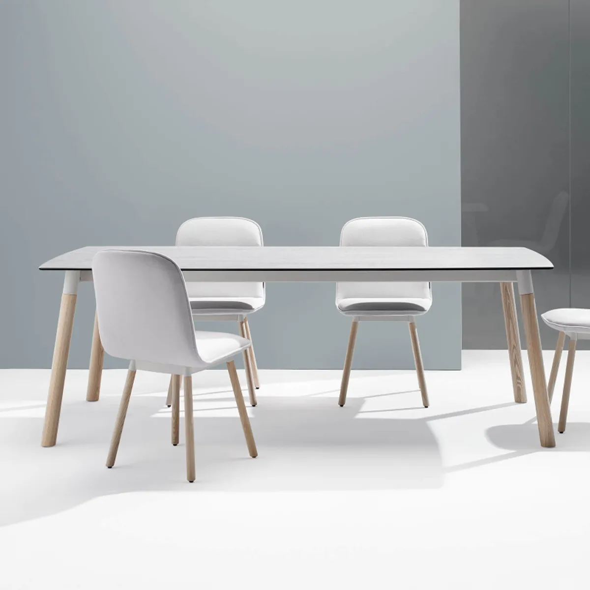 Köln Mobliberica® - Table céramique avec pieds bois