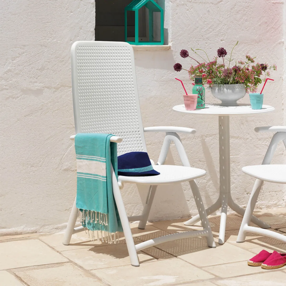 Darsena - Fauteuil d'extérieur pliant et réglable en polypropylène
