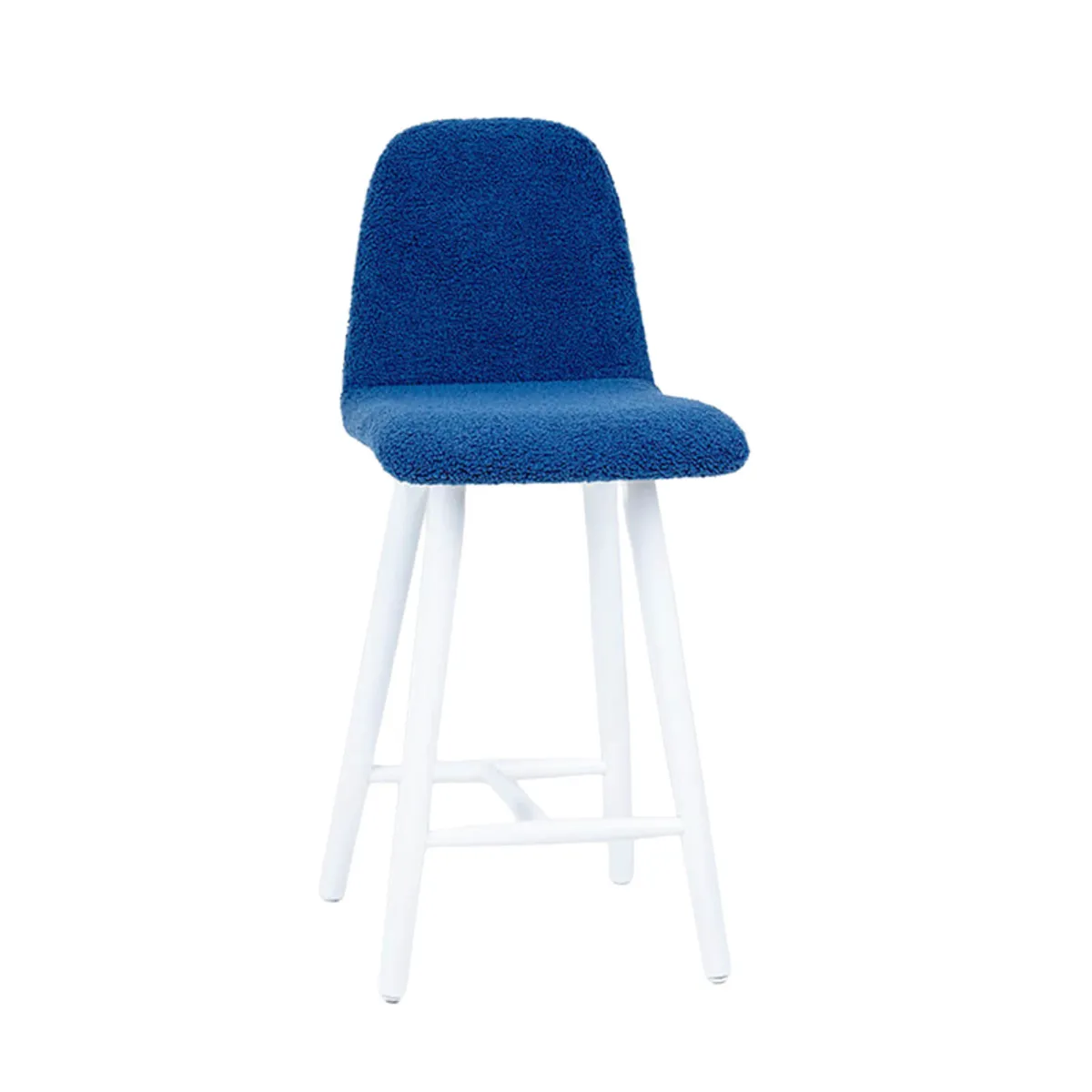 Pandora - Tabouret snack en tissu et pieds en bois massif — vue 3