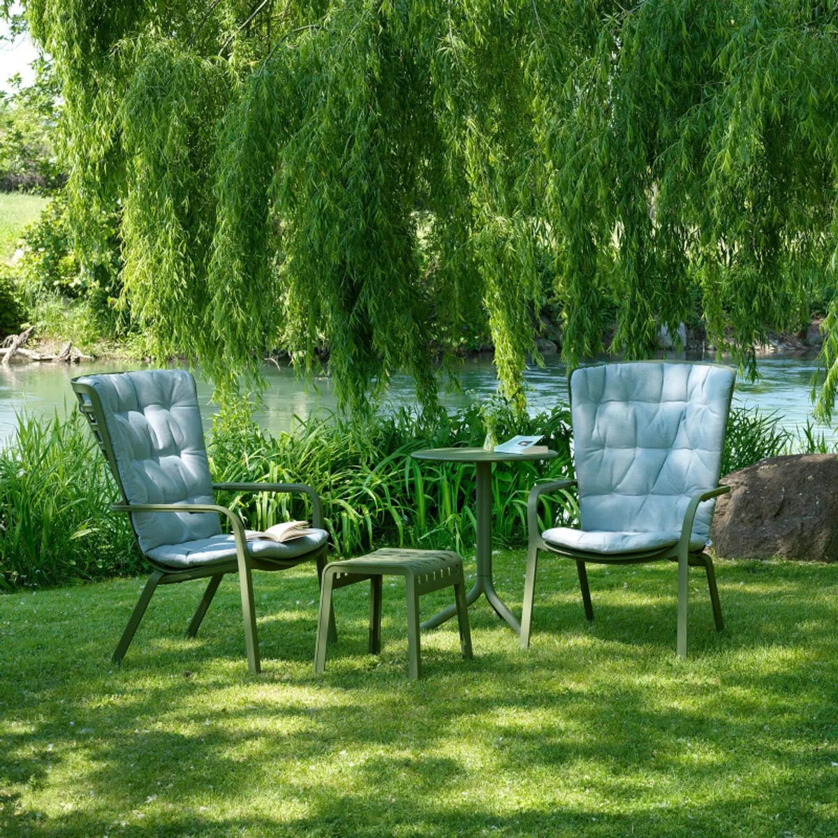 Folio - Fauteuil de jardin réglable et empilable en polypropylène design — vue 5