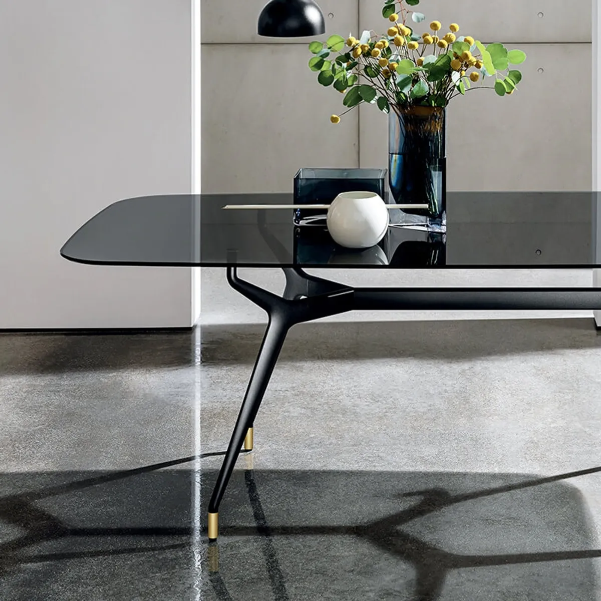 Arkos Sovet® - Table design rectangulaire en verre avec bords arrondis — vue 3