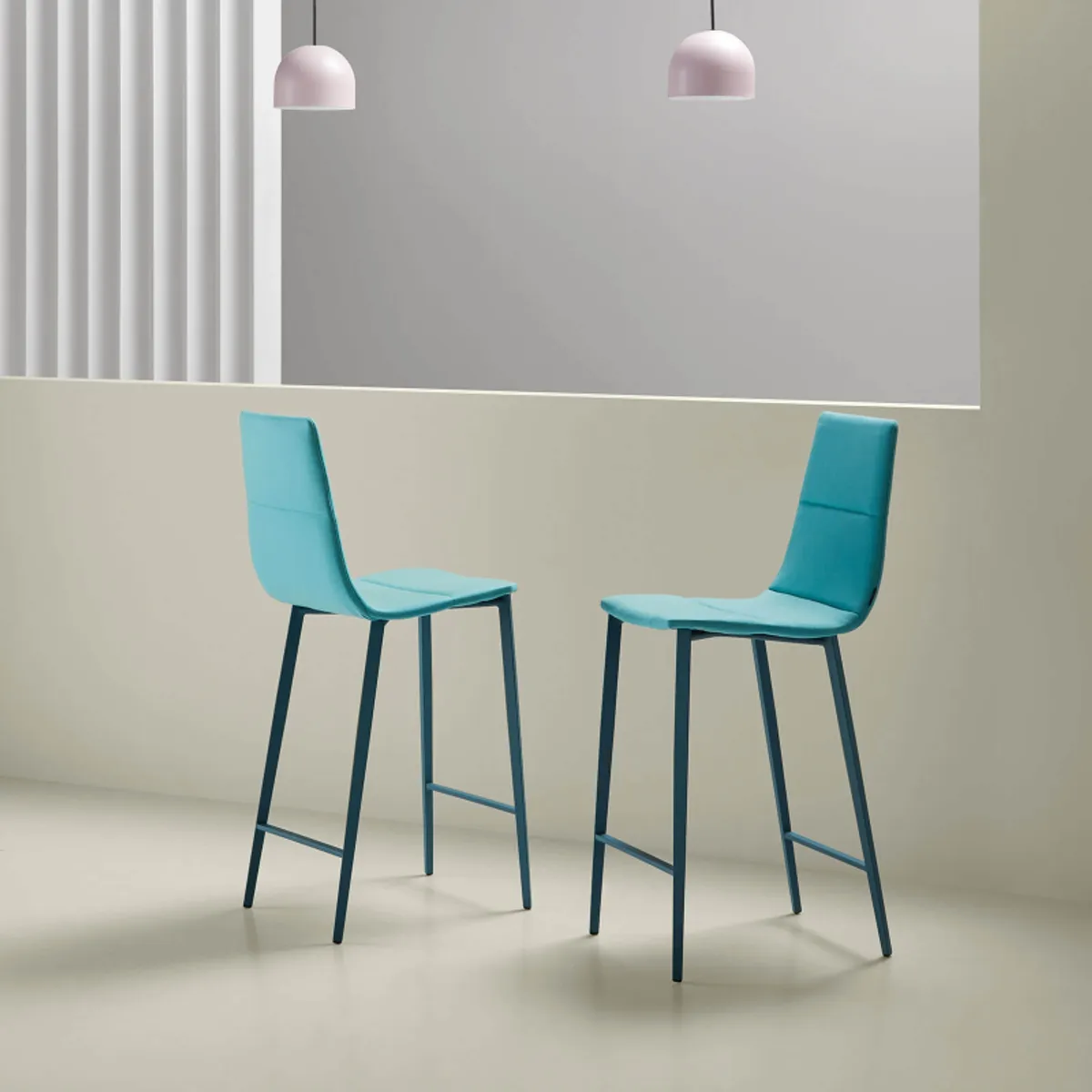 Salt Mobliberica® - Tabouret snack assise matelassée en tissu — vue 5