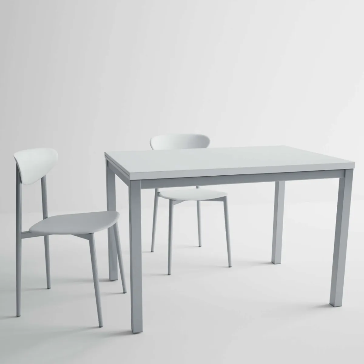 Toy métal - Table de cuisine en verre avec rallonge hauteur 75 cm — vue 3