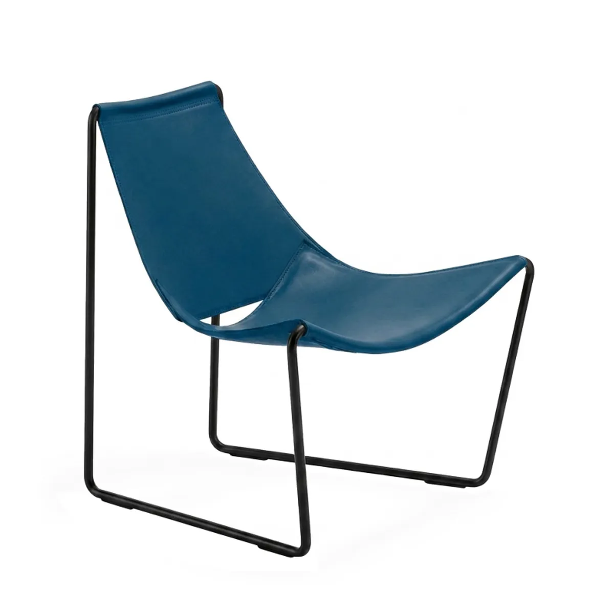 Apelle Midj® - Chaise transat design en croûte de cuir et métal — vue 3