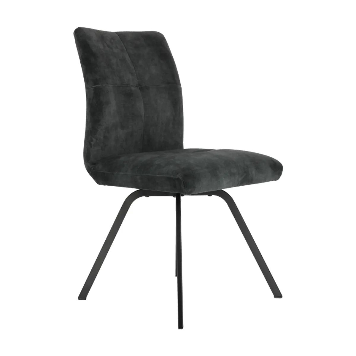 Adèle - Chaise en tissu pivotante confortable avec pieds en métal — vue 5