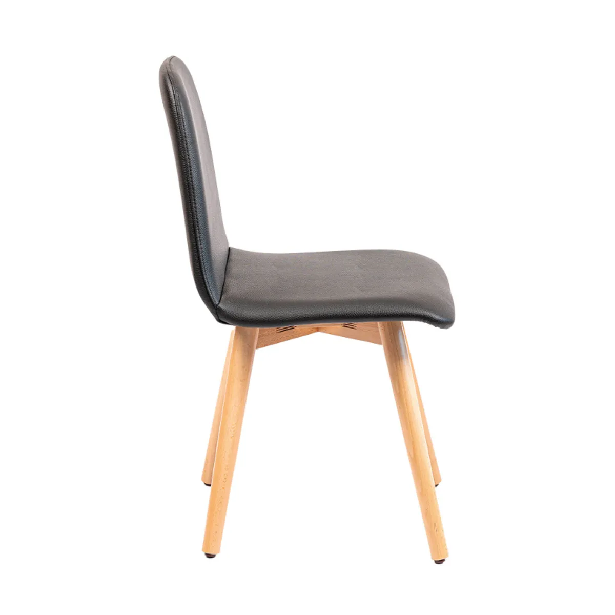 Pandora - Chaise rembourrée avec pieds coniques en bois — vue 4