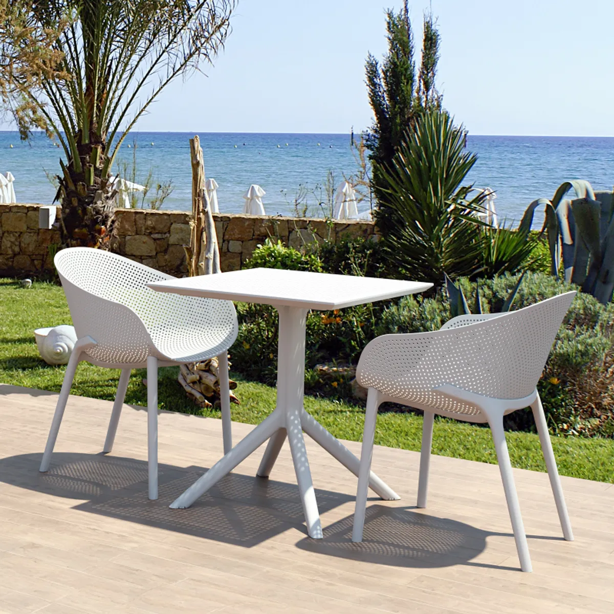 Sky - Petite table de jardin carrée en résine — vue 3