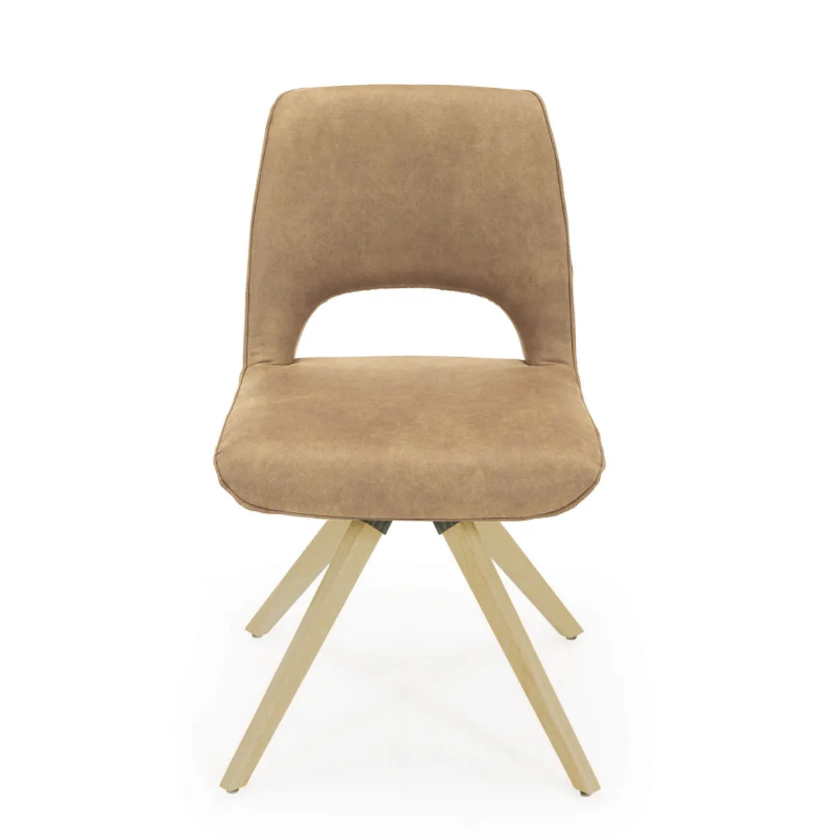 Hortense - Chaise pivotante en tissu avec pieds en bois — vue 5
