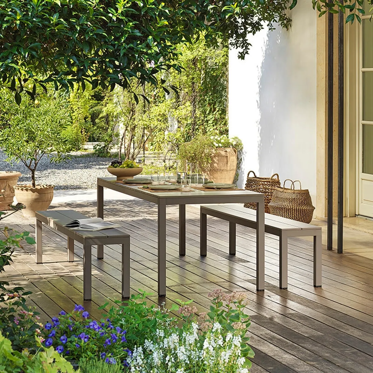 Rio - Table de jardin en aluminium rectangulaire fabriquée en Italie — vue 4