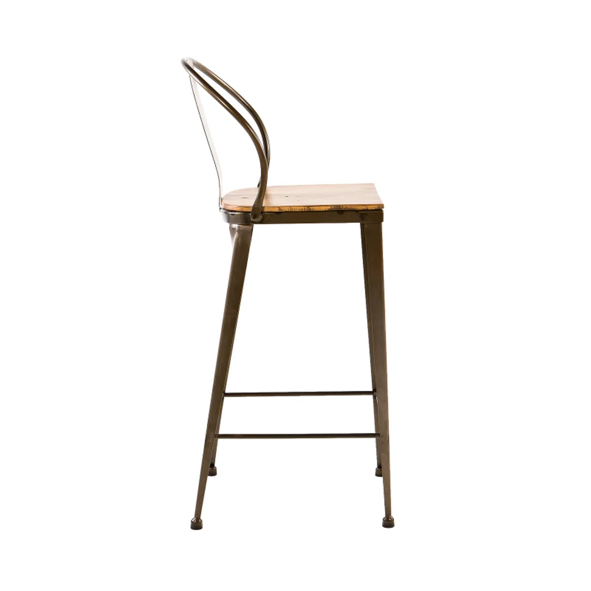 Turia TB 317 - Tabouret industriel en métal et bois — vue 5