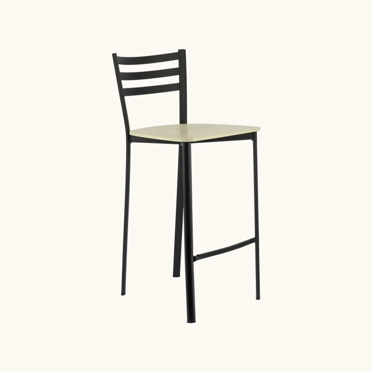 Ace 1329 - Tabouret de cuisine en métal et assise bois hauteur snack