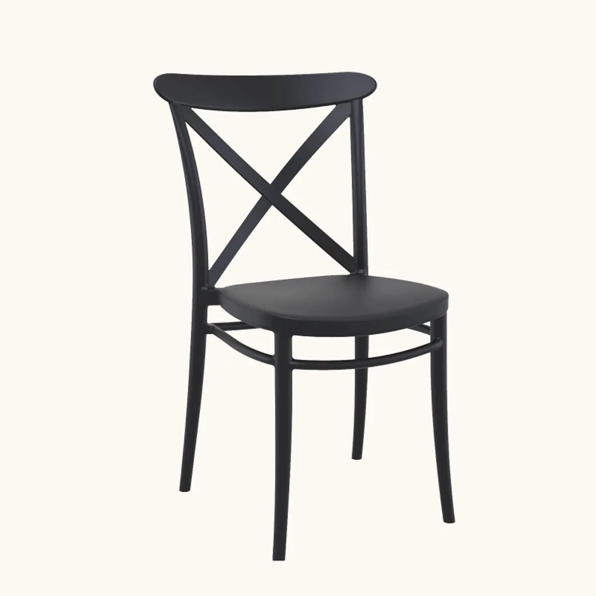 Cross - Chaise de terrasse bistrot empilable en polypropylène