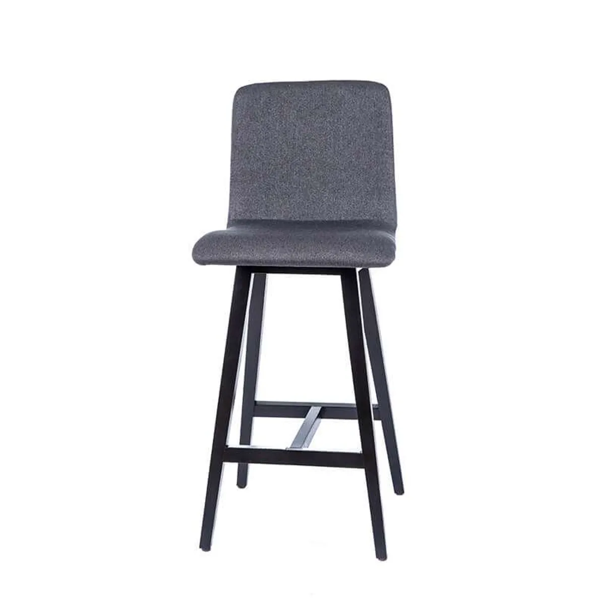 BarPlaza - Tabouret snack style scandinave en tissu et pieds bois — vue 5