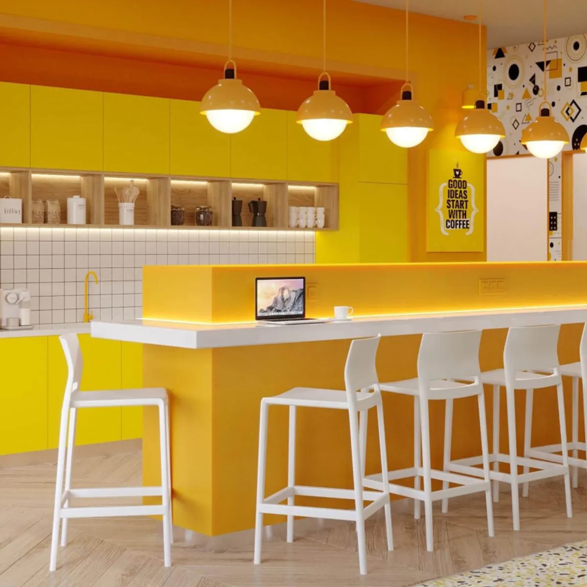 Bakhita - Tabouret snack moderne empilable — vue 3
