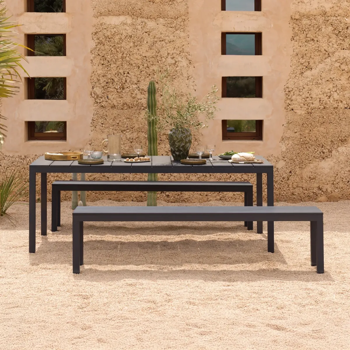 Rio - Table de jardin en aluminium rectangulaire fabriquée en Italie — vue 5