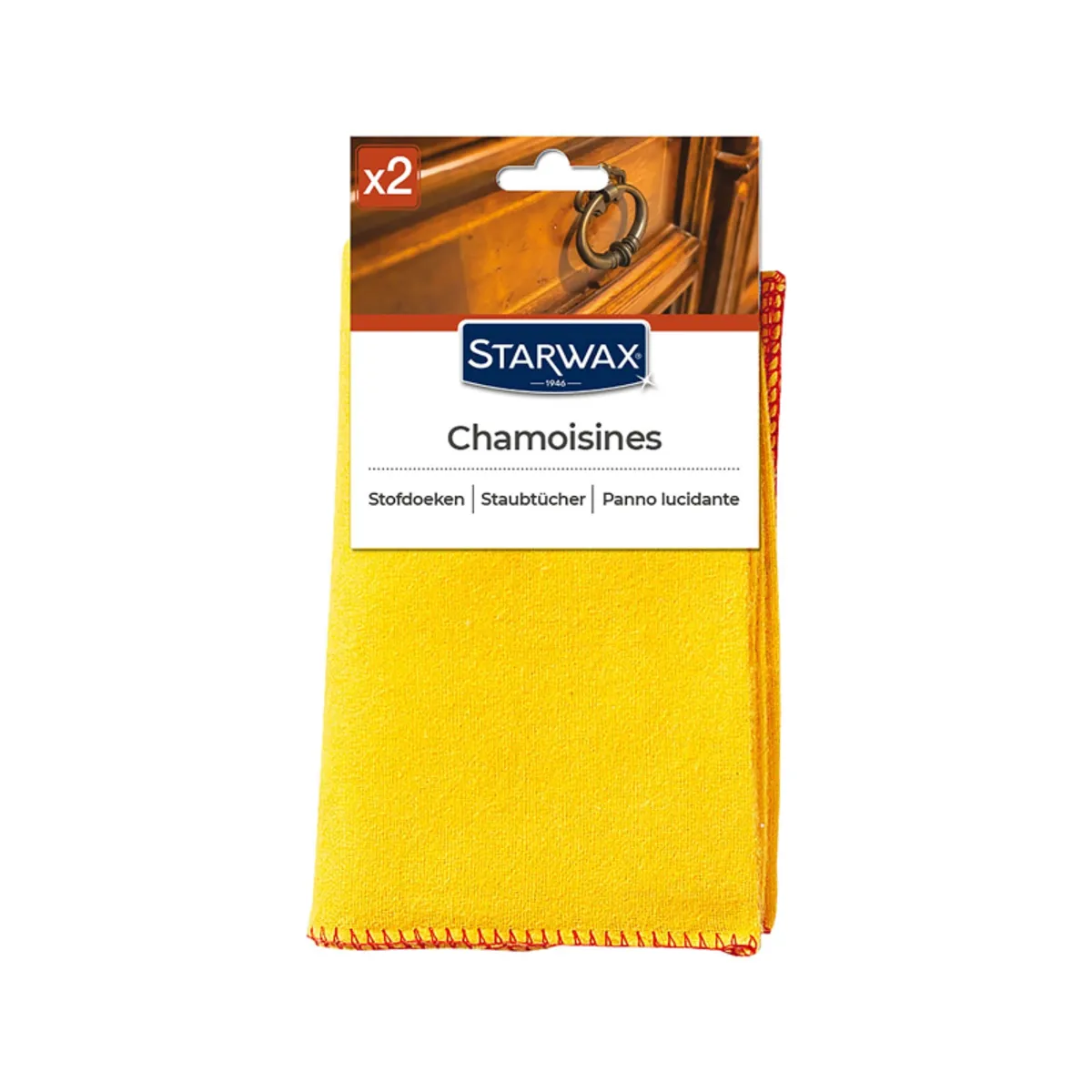 Chamoisine Starwax® - Lot de 2 chamoisines pour mobilier intérieur cm