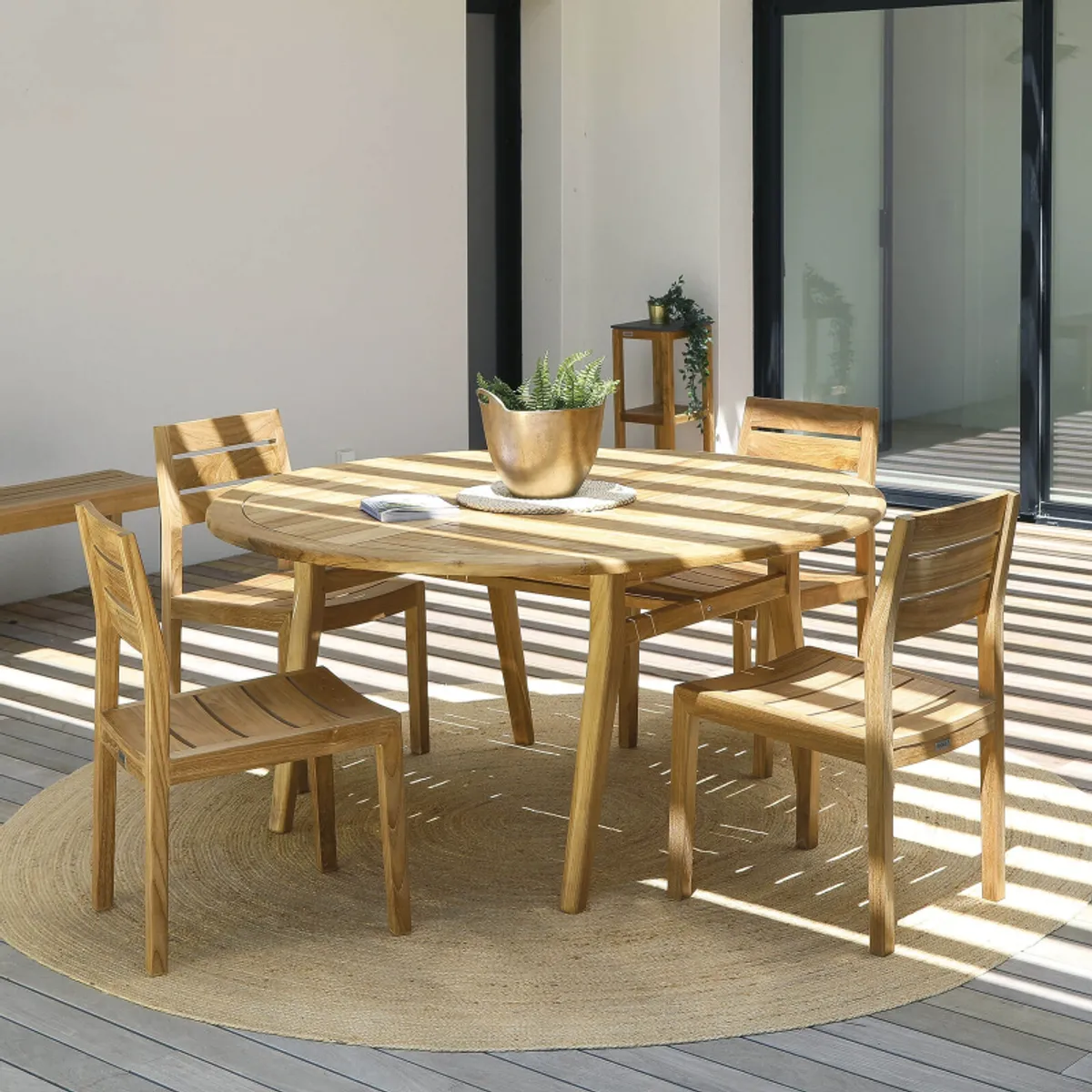 ODA - Chaise de jardin en teck massif — vue 3