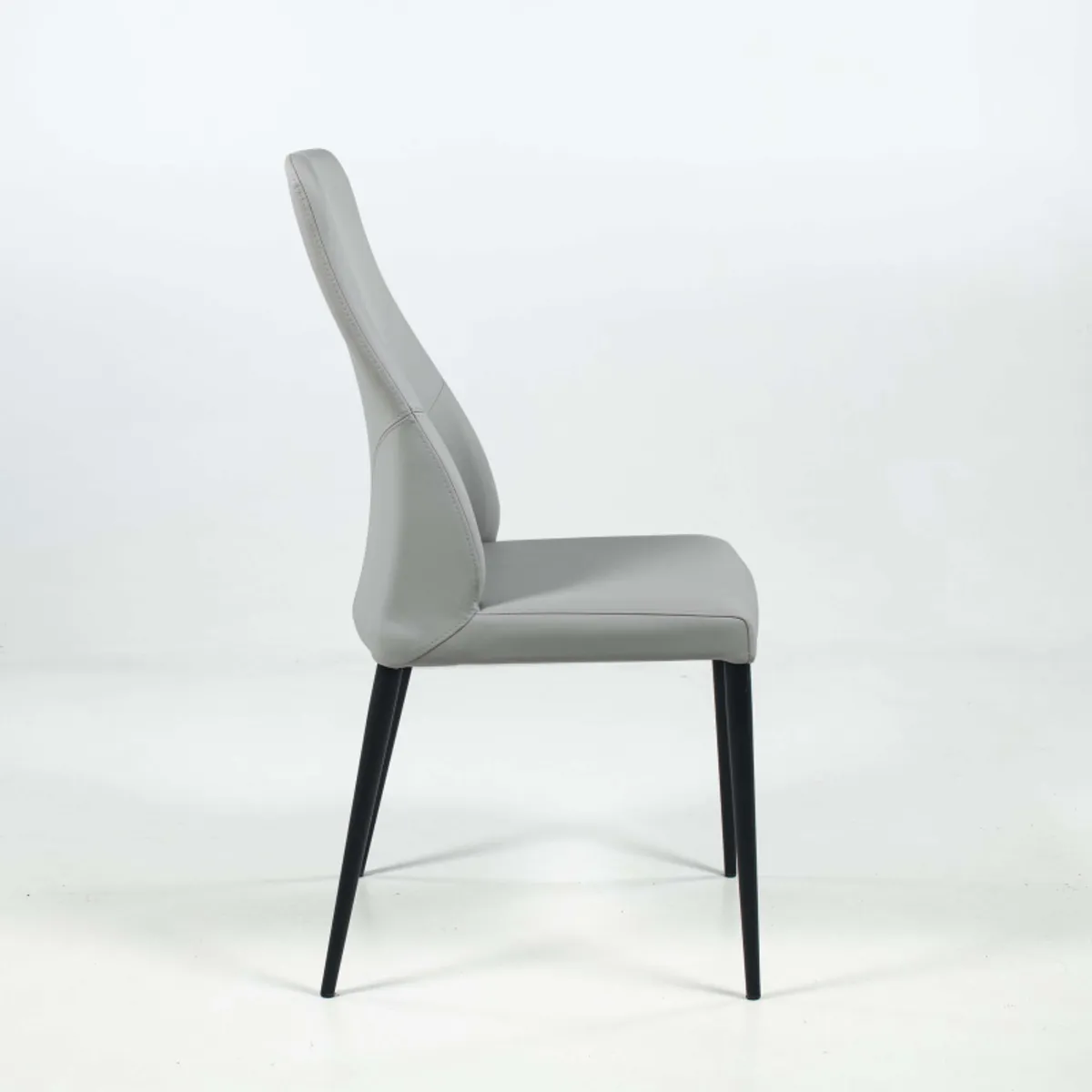 Mathilde - Chaise de séjour moderne italienne en synthétique et pieds en métal — vue 4