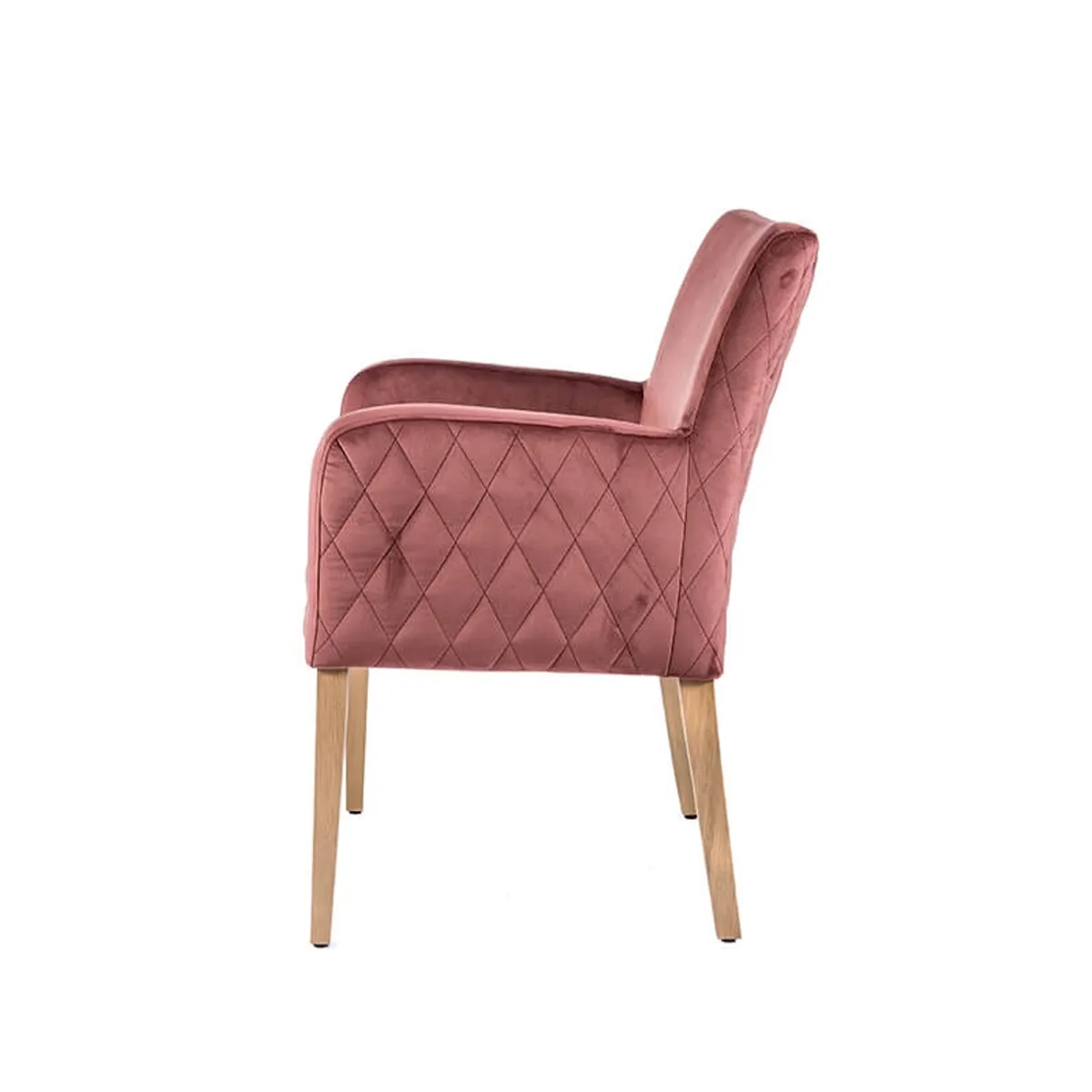 Moritz diamant - Fauteuil cocooning matelassé dans le dos et revêtement en tissu — vue 4