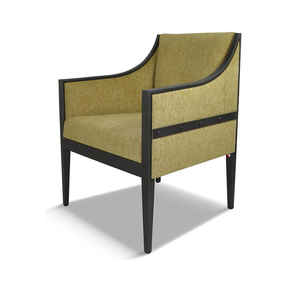 Loic - Fauteuil de style en tissu fabriqué en France — vue 5