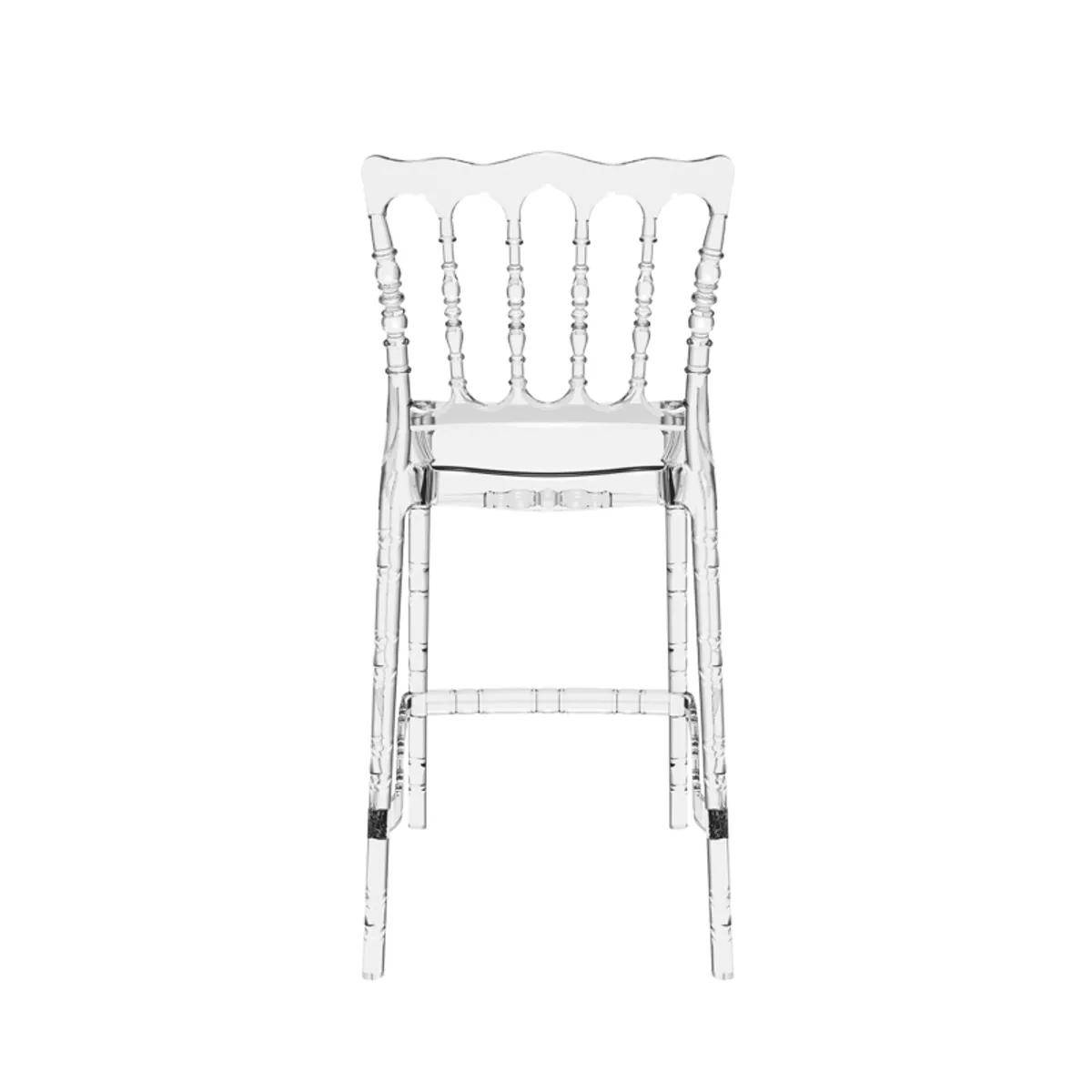 Opera - Tabouret snack empilable style Napoléon en polycarbonate transparent — vue 5