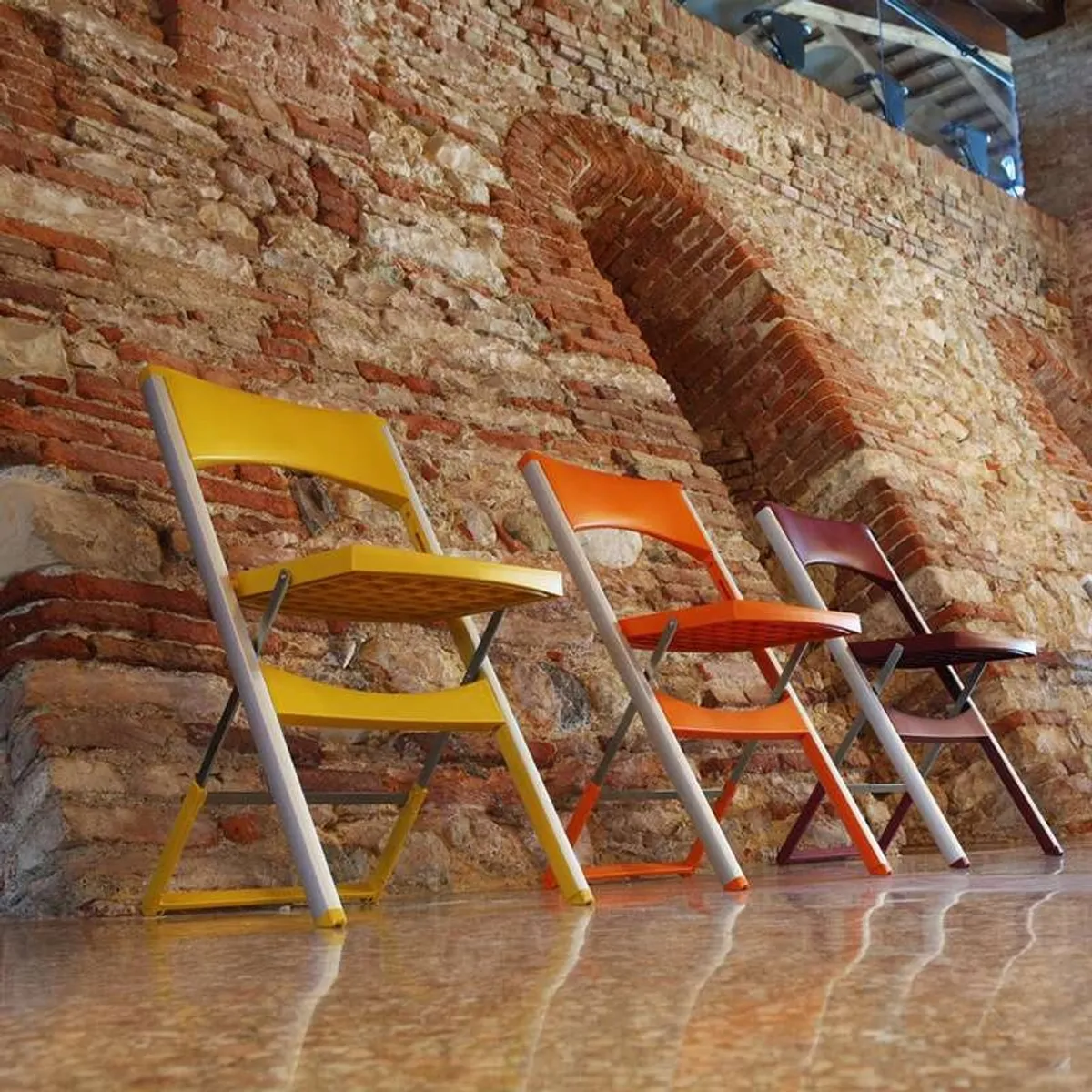 Compact - Chaise pliante solide en technopolymère et métal aluminium — vue 5