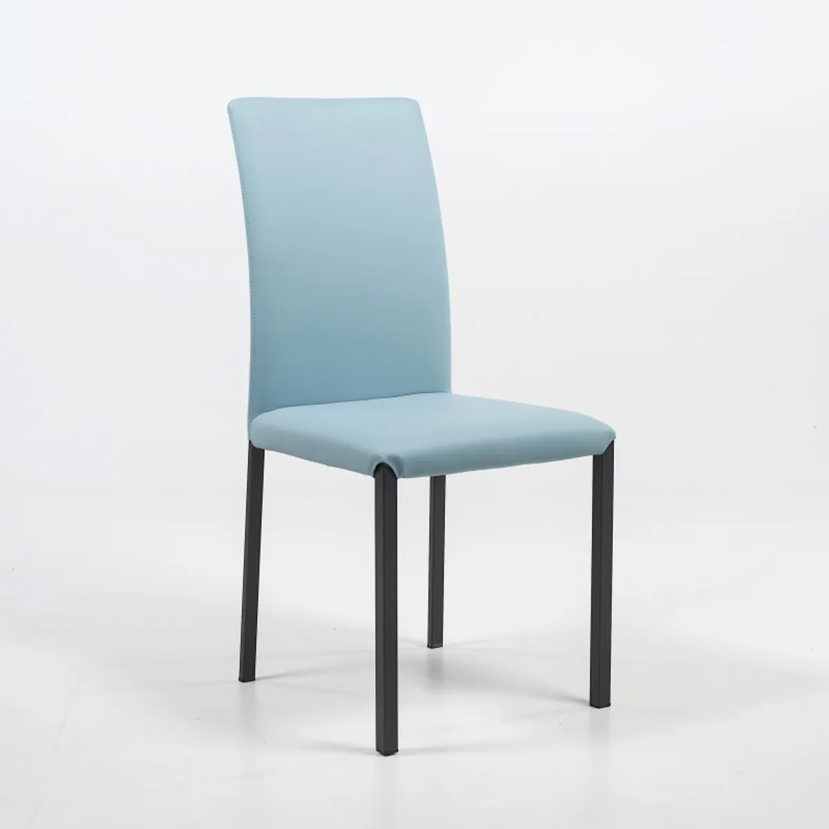 Marion H - Chaise de salle à manger contemporaine en synthétique et métal — vue 3