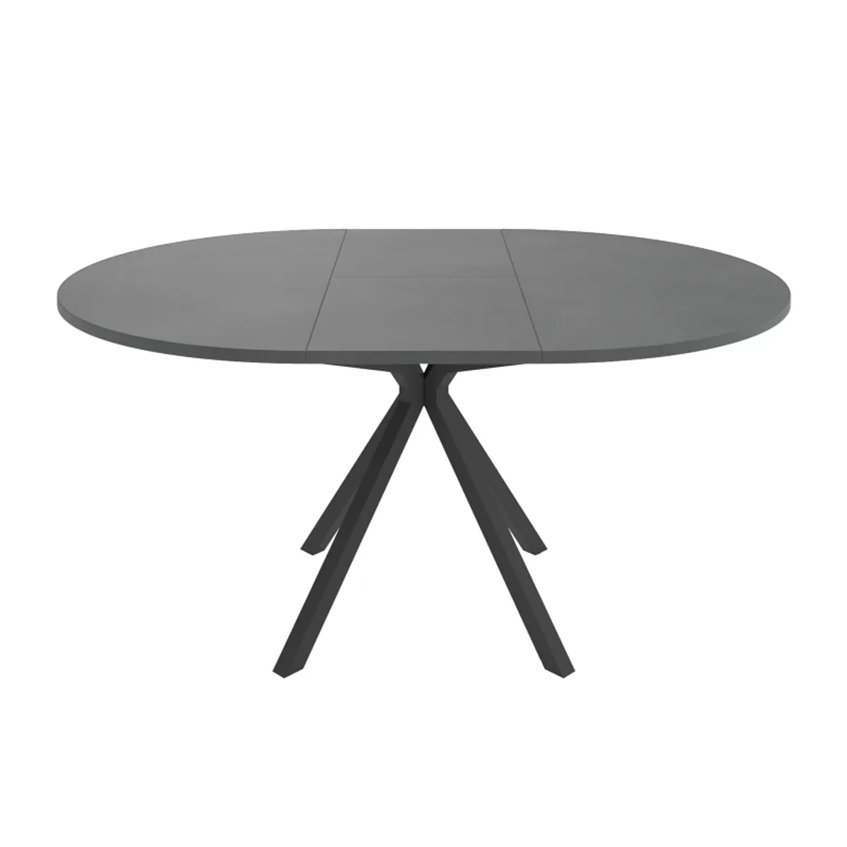 Onyx - Table ronde moderne extensible en stratifié avec pied central design — vue 3